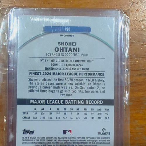 Topps finest 2024 shohei - topps,