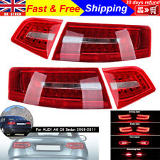 4 x LED Rear Outer Inner Tail Light Lamp For Audi A6 S6 2009-2011 Left & Right