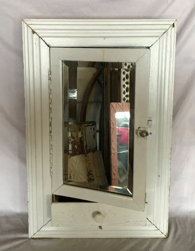 Vtg shabby bevel mirror - bevel,