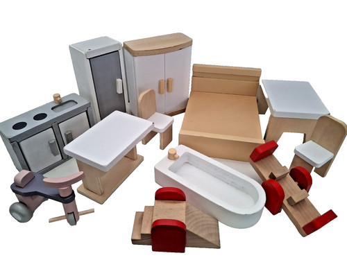 Wooden doll house furniture - doll,