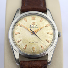 Cyma Navystar Cymaflex Vintage Swiss Watch | Manual Wind Cal R459 |Original Dial