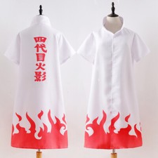 HOT Anime NARUTO Fourth Hokage Namikaze Minato Cosplay Costumes Uniform / Cloak