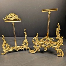 Pair Vintage Brass Easels