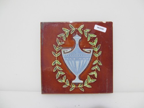 Victorian ceramic tile floral - ceramic,