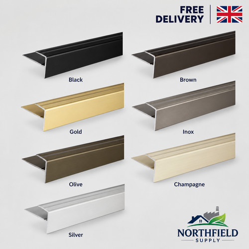 Aluminium stair nosing edge - aluminium,