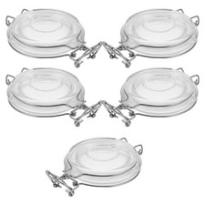  5 Pcs Wide Mouth Lids Mason Jar Glass Container Replacement Fresh-keeping Lid、