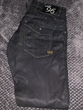 G-Star ELWOOD HERITAGE RAW 96 GS3301 blue/black denim jeans W 34 L 32 -RRP £150