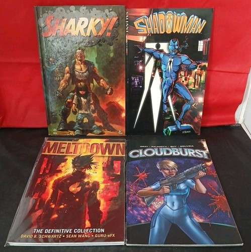 Set four superhero graphic - four,