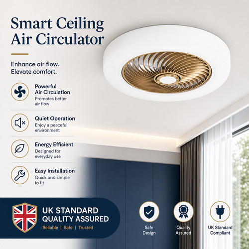 Large ceiling fan with - with, led