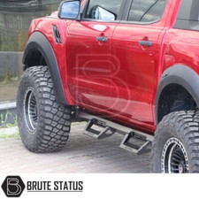 Black T32 Side Steps for Mitsubishi L200 2006-2014 Running Boards 