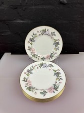 Royal Worcester June Garland Salad Plates 20.5 cm Wide Last Set of 6 Available
