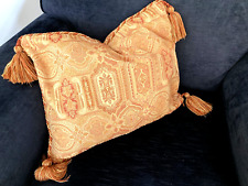 Vintage Laura Ashley Feather Cushion Tamarind In Brick Woven Brocade More Avail