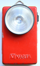 Vintage German Red Pocket  Flashlight ''VARTA''