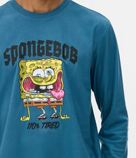 Spongebob Squarepants Soft Cosy Fleece Mens Pyjama Set XS-2XL Xmas Gift