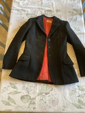 Ladies Black Felted Wool Hunt Frock Coat. Vintage Item In Fantastic Condition