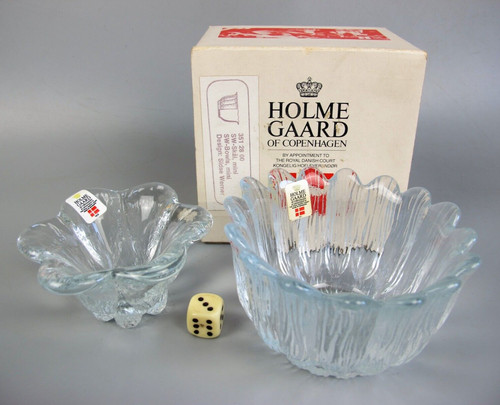 Holmegaard glass bowls 2 - x,