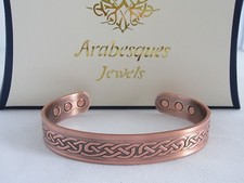MENS TOP QUALITY COPPER CELTIC HEALING MAGNETIC BANGLE/BRACELET PAIN RELIEF AJMB
