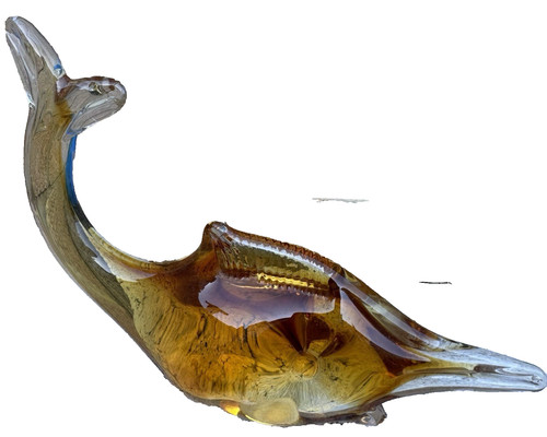 Vintage amber art - art, glass