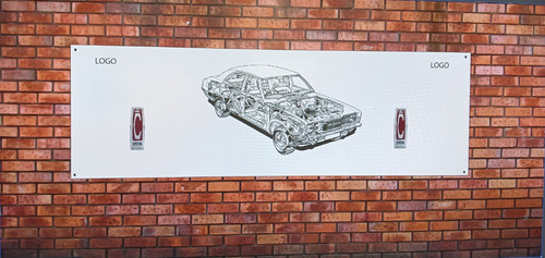 Classic car banners - car, ford