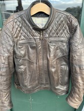 RICHA BROWN LEATHER MOTORCYCLE JACKET. UK 44".