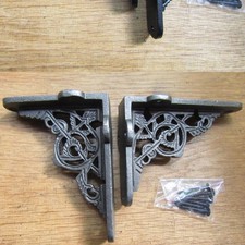 Rustic iron shelf brackets