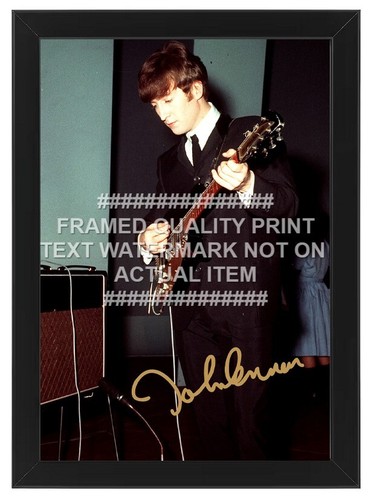 John lennon signed photo - signed, print