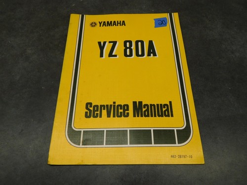 Yamaha yz80a service - service,