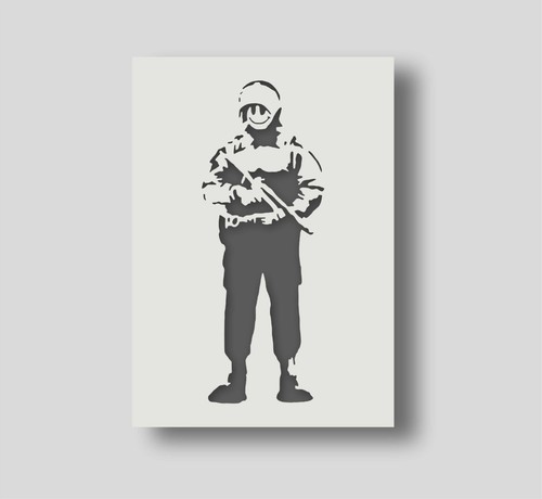 Banksy smiley cooper stencil - cooper,