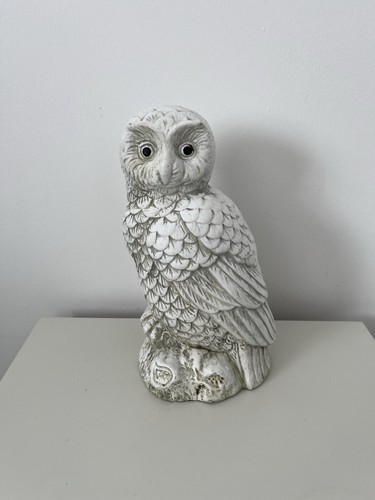 Vintage concrete owl - vintage, garden