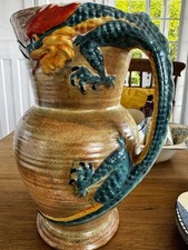 Burleigh Ware dragon jug, a