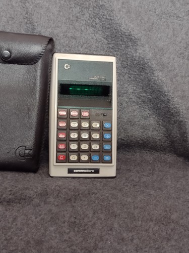Commodore calculator with case - calculator,