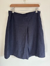Hobbs Navy Linen Skirt A-line
