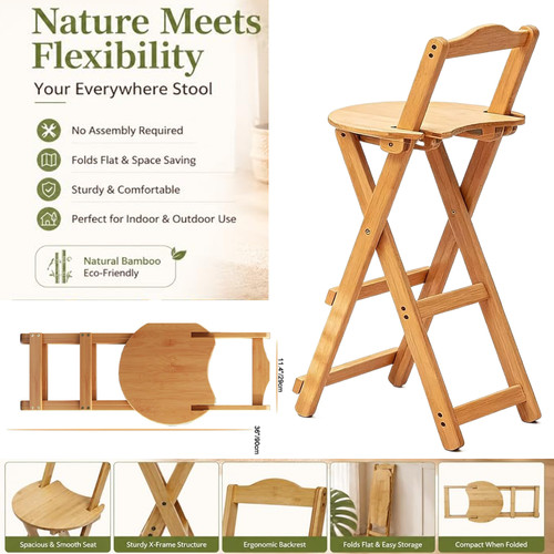 New wooden folding - new, stool