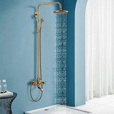 Antique Brass Exposed Shower