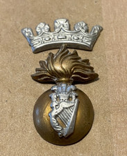 100% Genuine WW1 Royal Irish Fusiliers Bimetal Cap Badge BIN £17.99