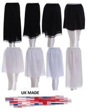 Ladies waist half slips Black Ivory white Underskirts petticoat  length 18"-28"