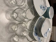 dishes set (large, medium and small plates, bowls and cups)