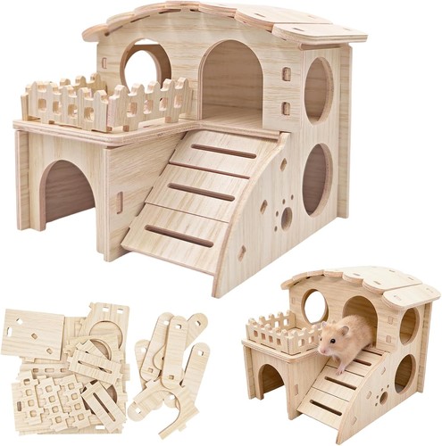 Wooden hamster house - wooden,
