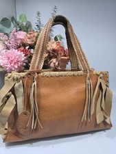 Mebo By Radley London Vintage Tan Soft Leather Tasselled Medium Top Handle Bag