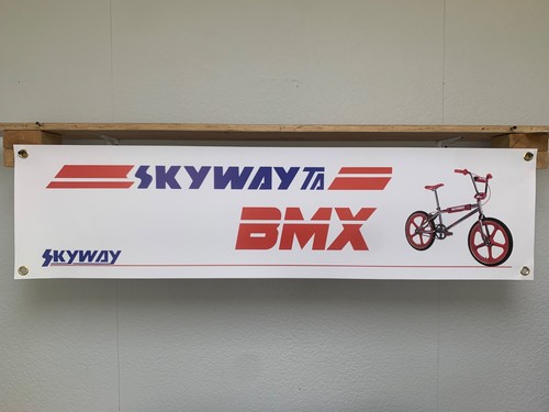 Skyway bmx red bike banner - bike,