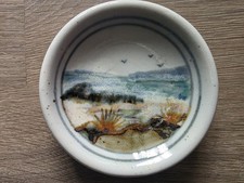 Highland Stoneware Scotland Beach Scene Mini Saucer Vintage Excellent Condition