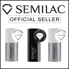 Semilac Nail Gel Polish UV/LED Soak Off Primer, Top, Base Fiber Base Coats Hardi