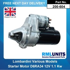 Starter Motor For LOMBARDINI 6LD 325 325ccm Diesel 1982 -