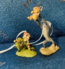 SET OF 2 SMALL DISNEY LION KING CHRISTMAS TREE DECORATIONS