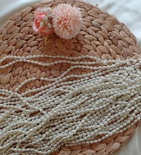 100 Beads 8mm Teardrop Beads Pearl White & Cream Dress Jewellery Craft