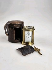 Miniature Oval Eight Day Carriage Clock - Beautiful Quality Henry Jacot And Case