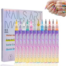12 Colors Nail Art Paint Pens