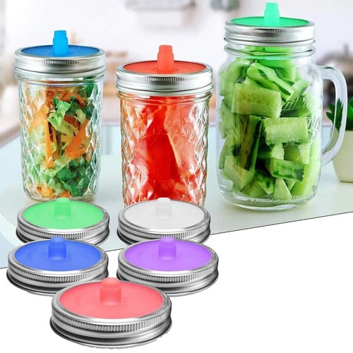 5pcs silicone mason - 5pcs, lids