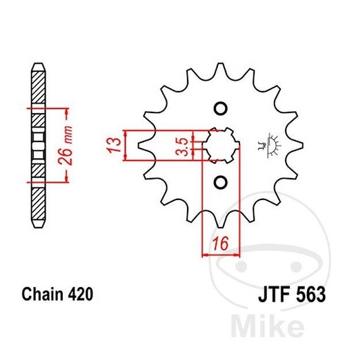 Sprocket for suzuki erk - for,