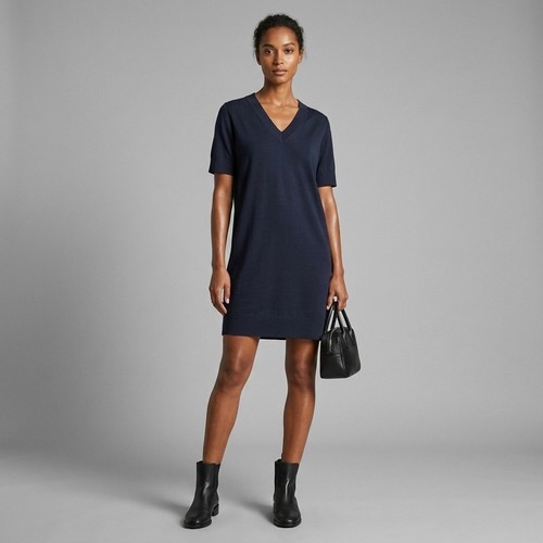 Cos navy blue neck - blue, v-neck